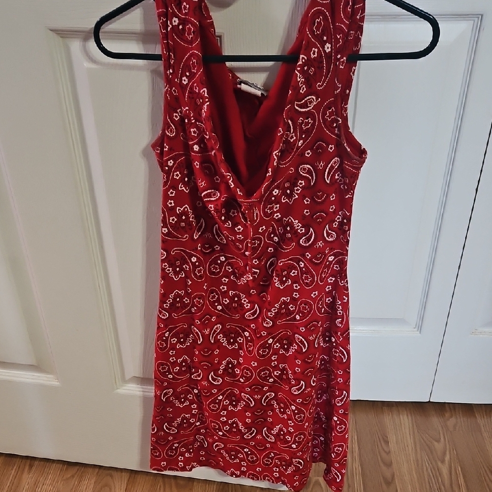 Rave Red Paisley Dress